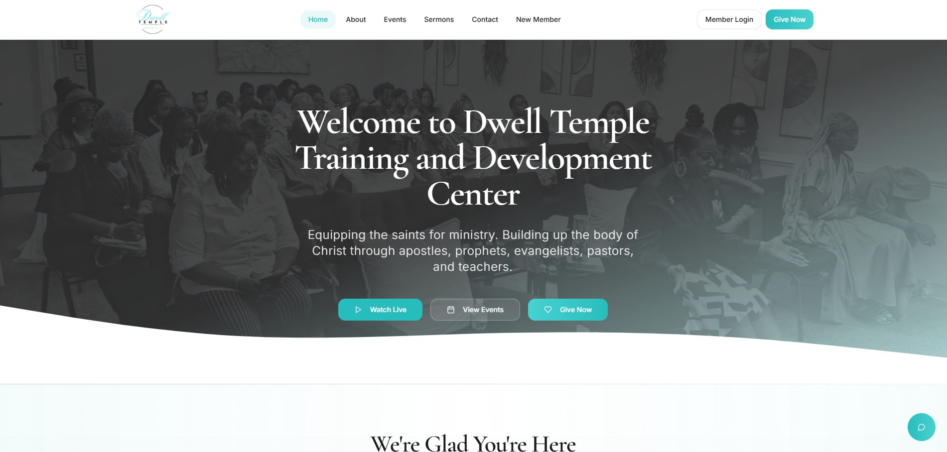 Dwell Temple Training Center - Ministry & Training project screenshot